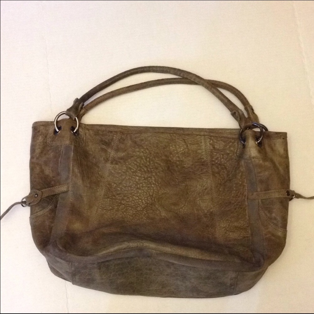Made in Italy Large Olive Green Tote